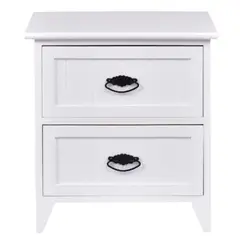 ITAHOME - VELADOR DORMITORIO VERONA 2 CAJONES BLANCO