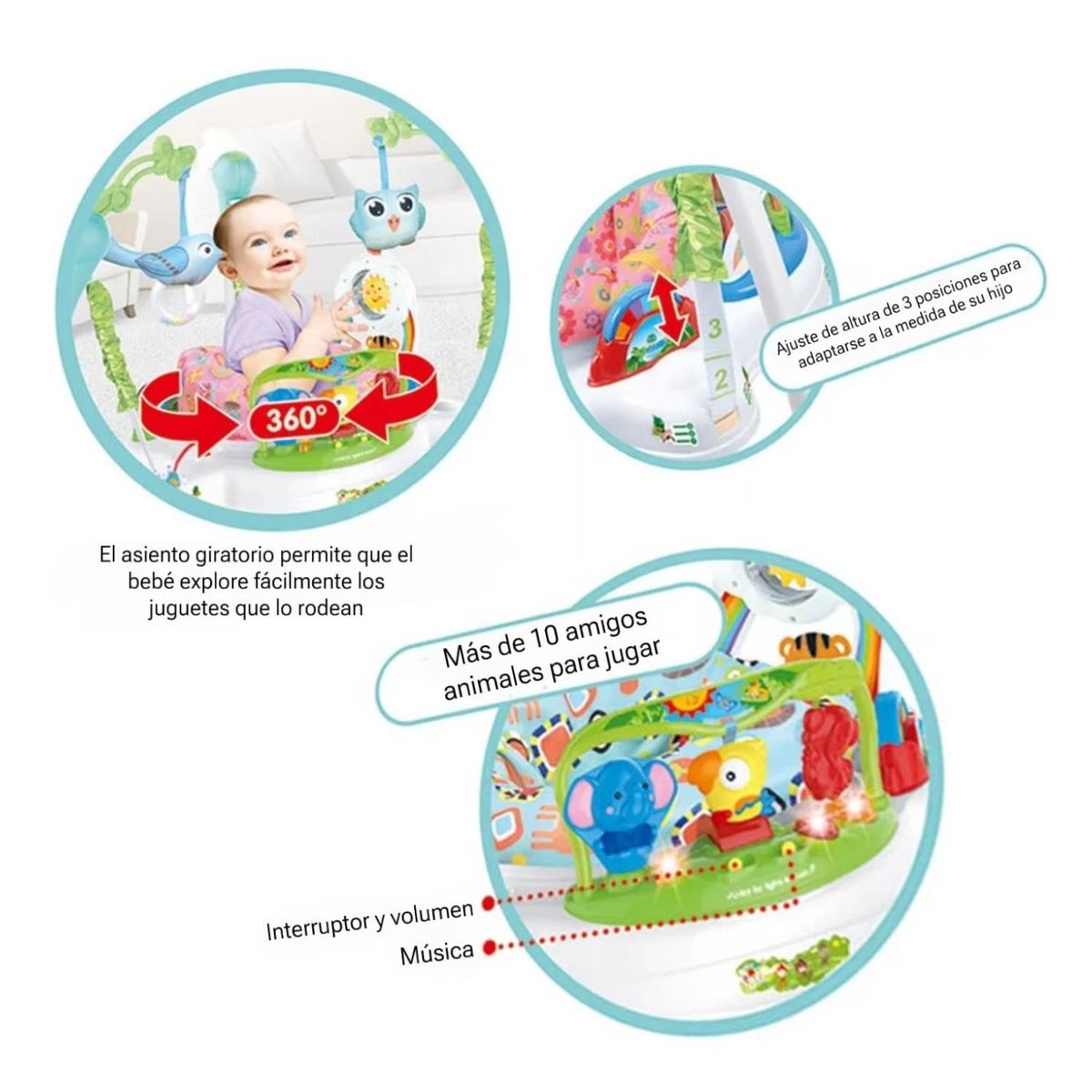 GENERICO - Juguete Arnes Saltarin Elastico Para Bebe Accesorios Azul