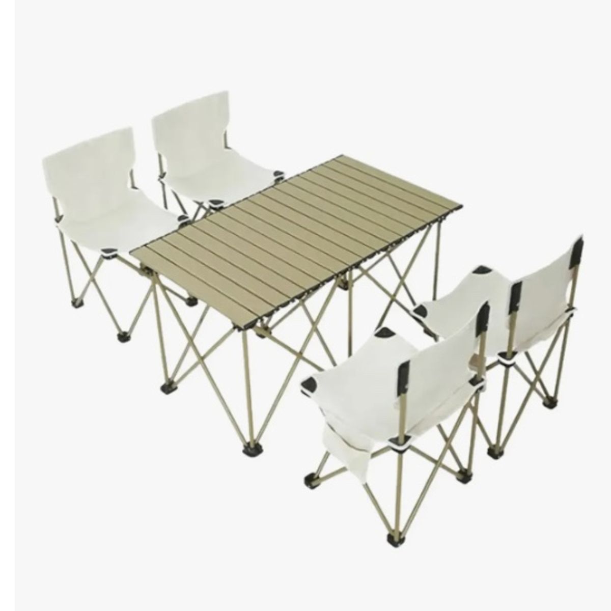 GENERICO - Set Camping Mesa + 4 Sillas Plegables
