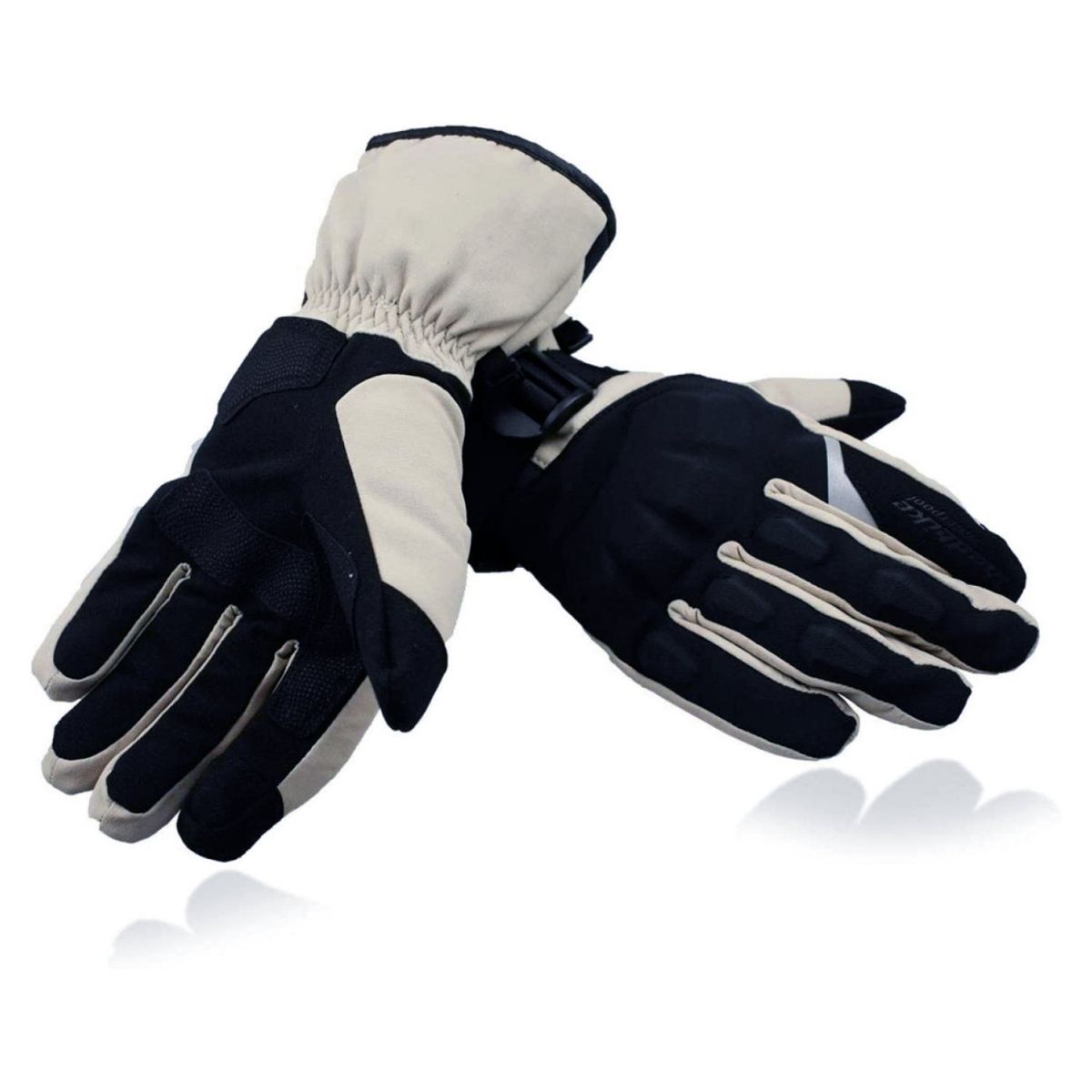 MADBIKE - Guantes Para Moto Térmicos Protección Nudillos Beige - SC