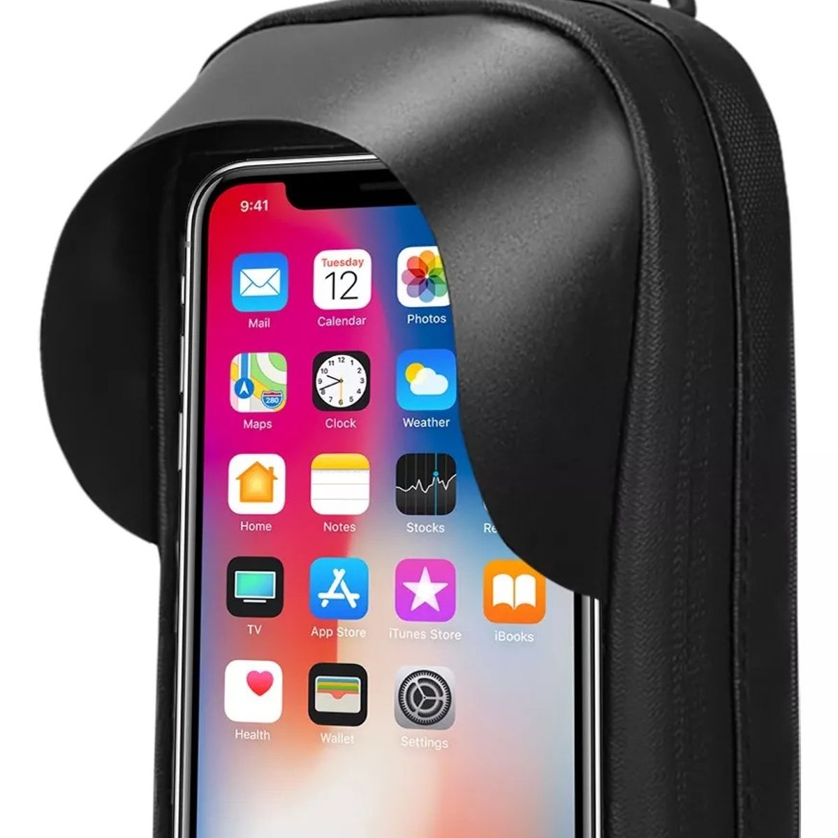 GENERICO - Bolsa Portacelular Bicicleta Huella Con Conector Auricular