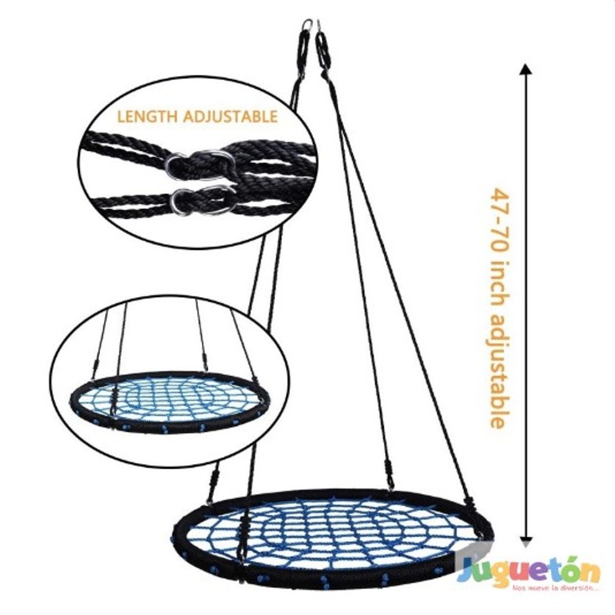 JUGUETON - Columpio Vestibular Circular 60cm Autismo Tea Azul