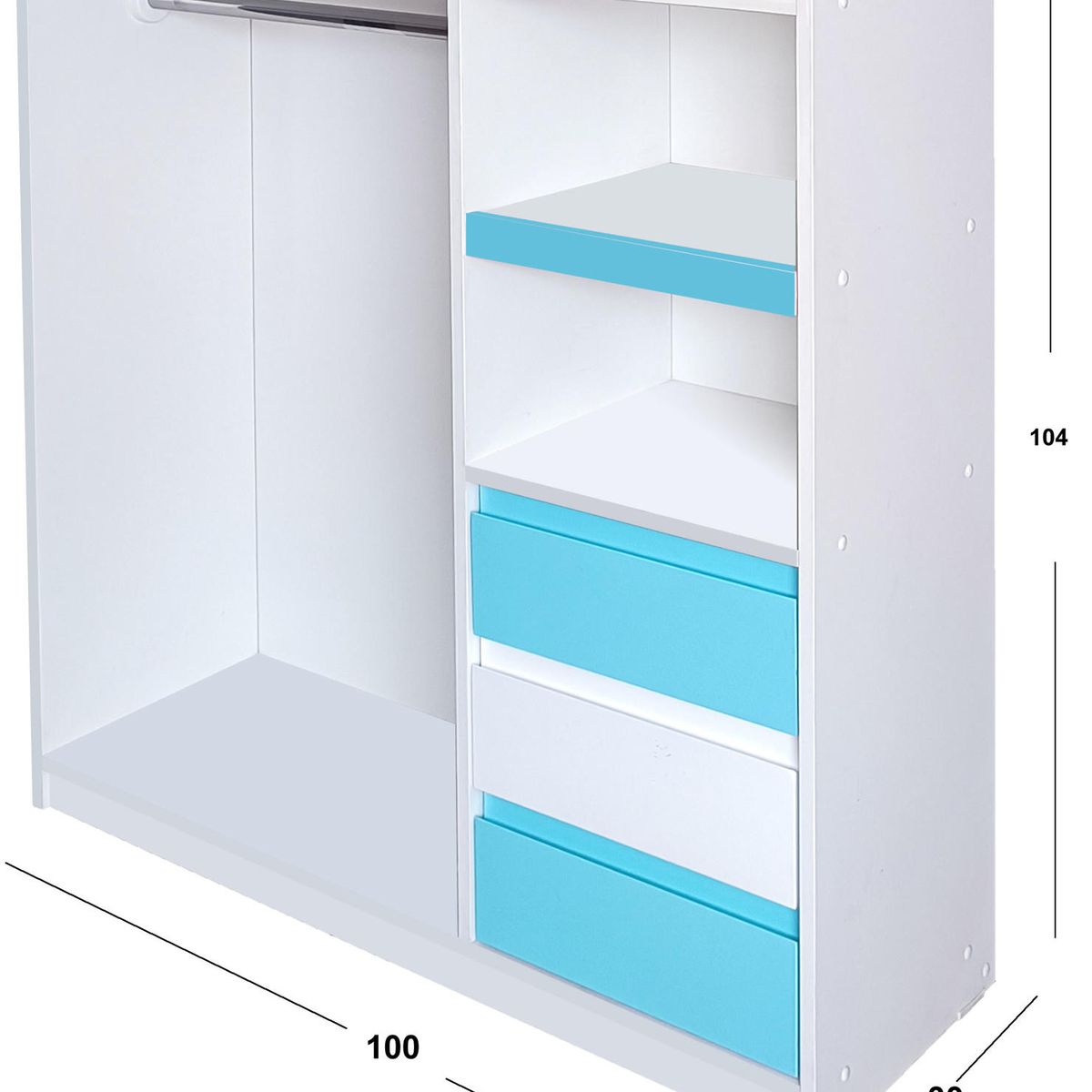 DECORACION CREATIVA - Mini Closet Minimal Celeste Blanco Montessori…