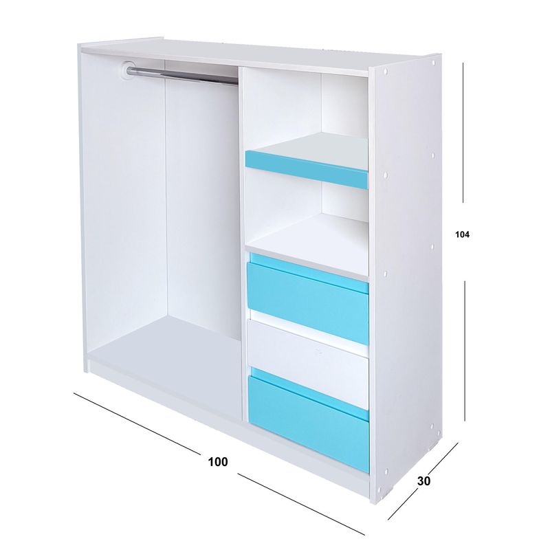 DECORACION CREATIVA - Mini Closet Minimal Celeste Blanco Montessori…