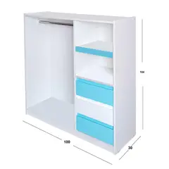 DECORACION CREATIVA - Mini Closet Minimal Celeste Blanco Montessori…