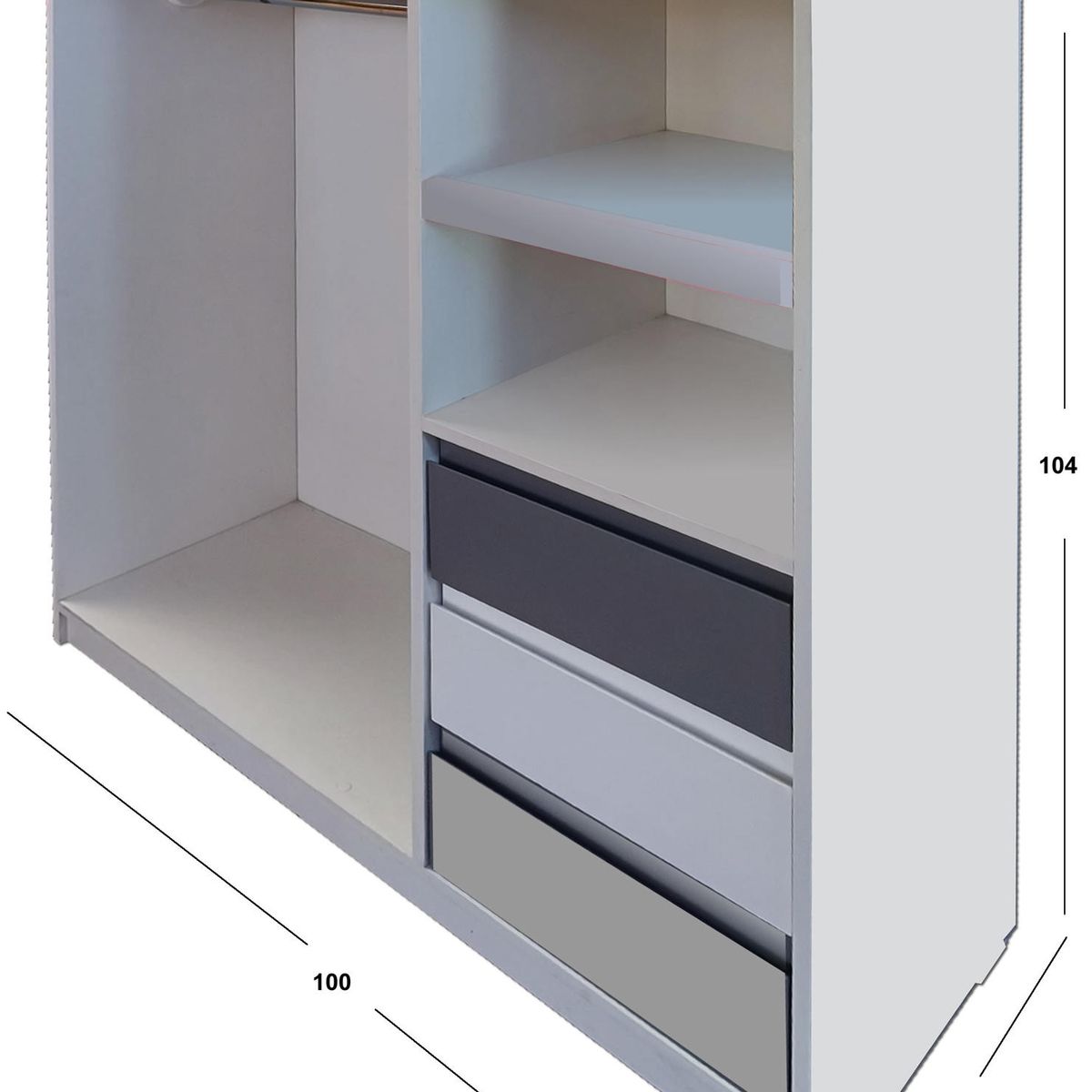 DECORACION CREATIVA - Mini Closet Minimal Gris Grafito Montessori…