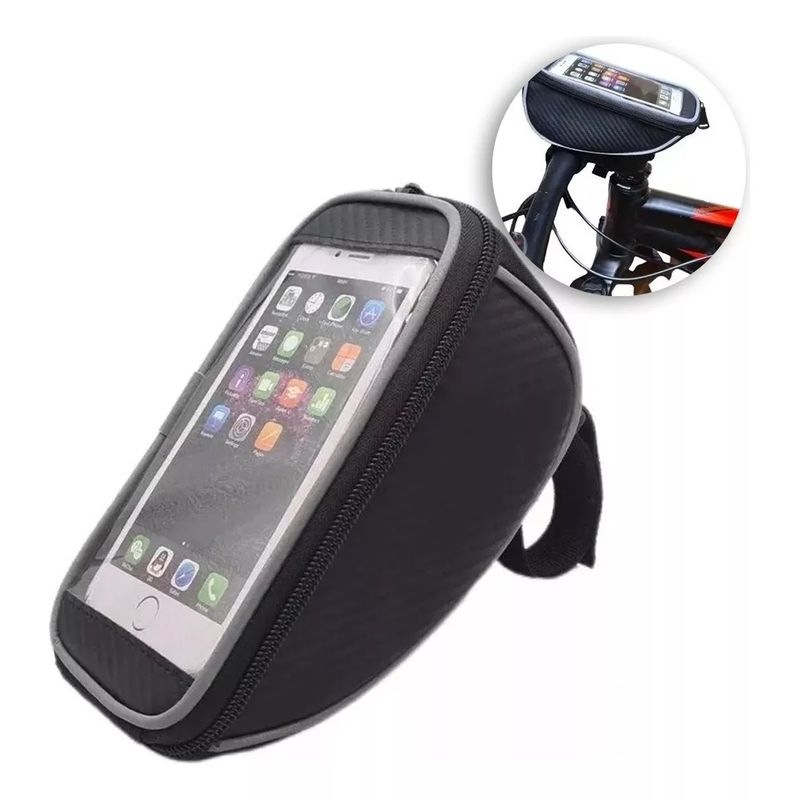 GENERICO - Bolso Bicicleta Delantero Con Porta Celular P/ Manubrio 4.8