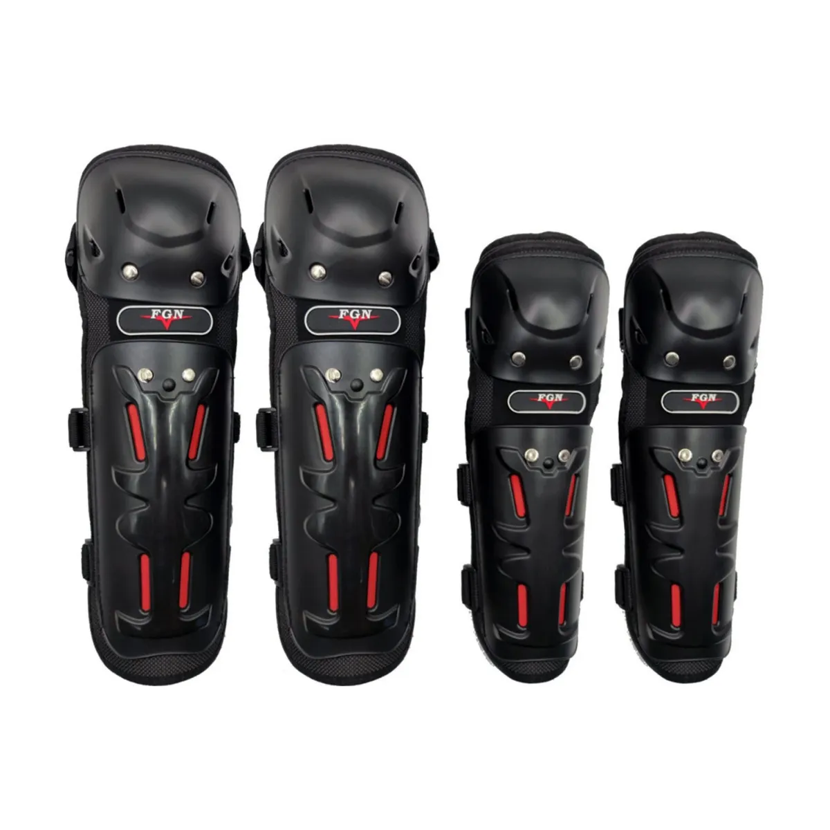 GENERICO - Set Rodilleras Y Coderas Para Motos Fgn - SC