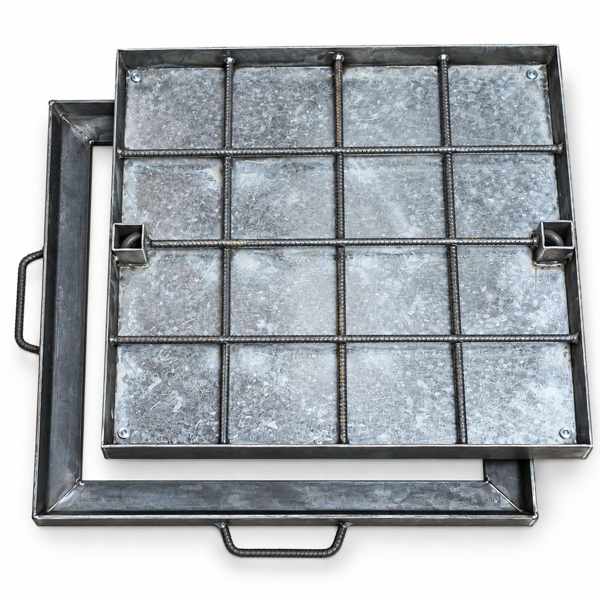 GENERICO - Tapa Metálica para Cámara de Inspección 60x60x5 cm Hormigonable DEFES