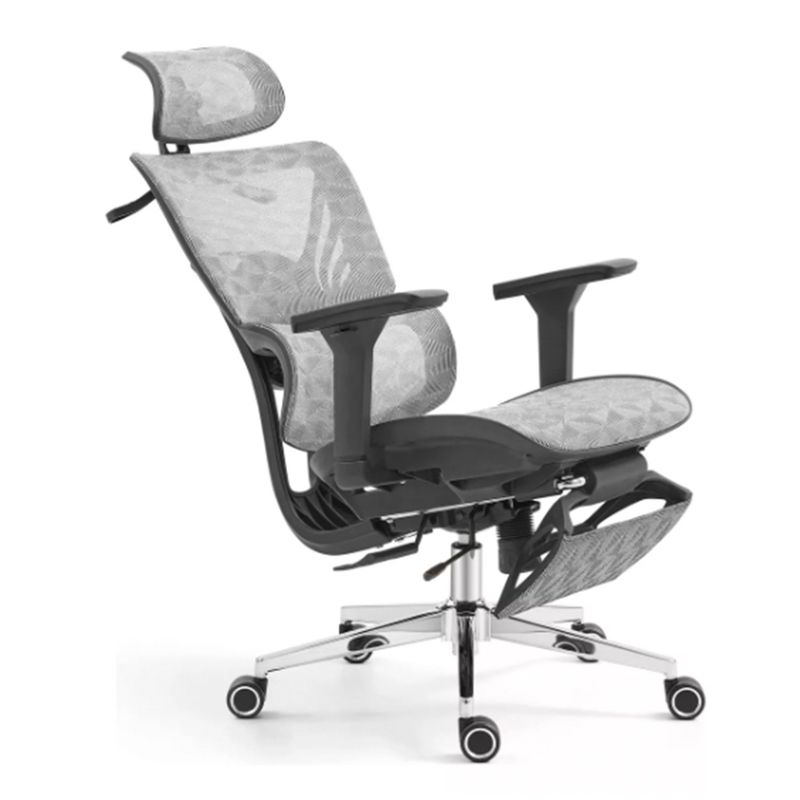 GENERICO - Silla De Oficina Negro Ergonómica Elevable Tapizado