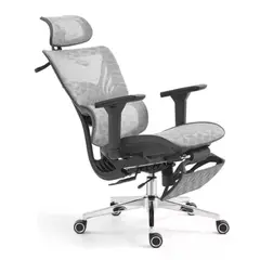 GENERICO - Silla De Oficina Negro Ergonómica Elevable Tapizado