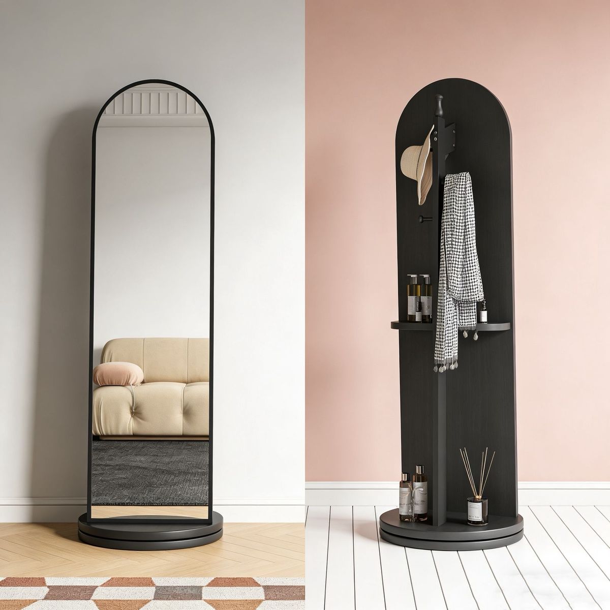 GENERICO - Espejo De Cuerpo Entero Gira 360º 166 X 30 Cm