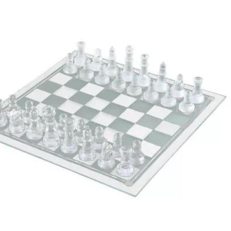 INVENCIBLE - Ajedrez Cristal Grande 35X35 Cms Nuevo mx02