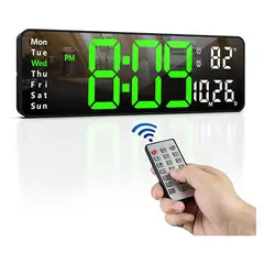 TNAKIEX - Reloj De Pared Digital Decorativo Led Pantalla Grande