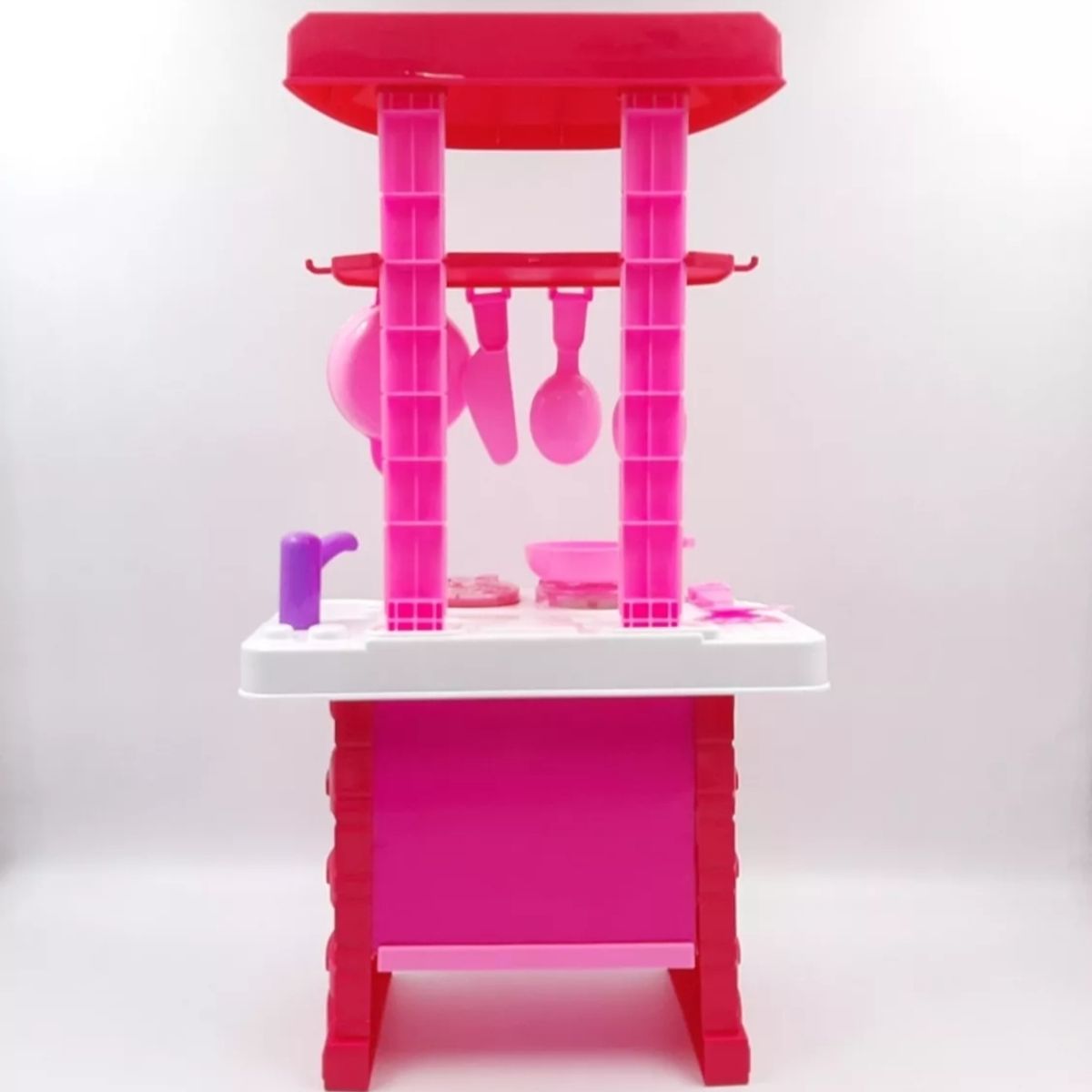 GENERICO - cocina de juguete con luz sonido capor accesorios para niñas