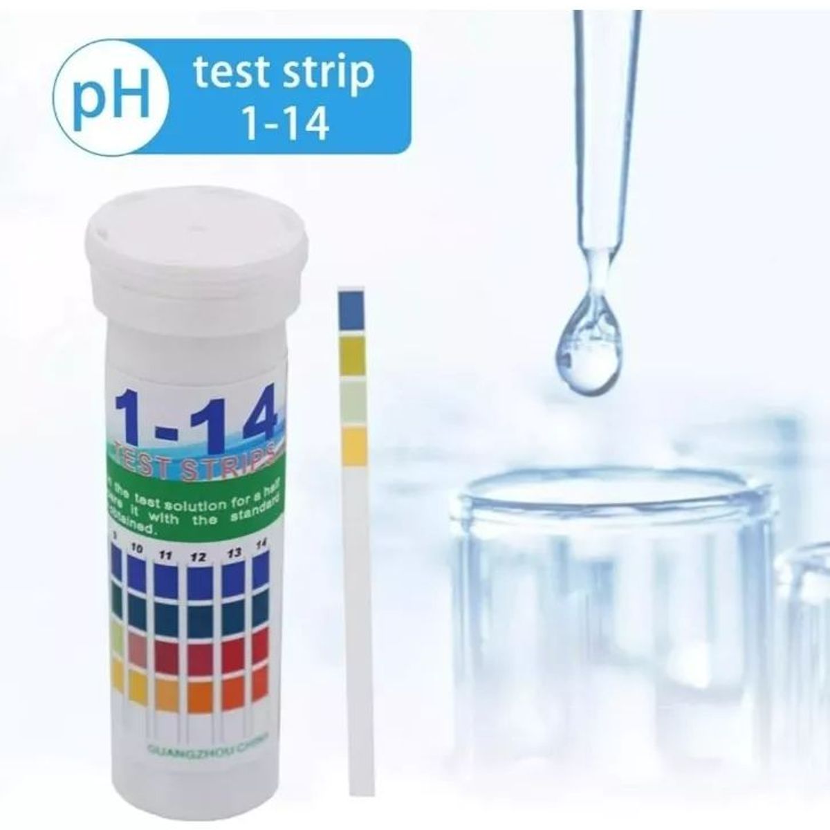 KUANGYE - Papel Medicion Ph Profesional 150 Tiras Rango 0-14