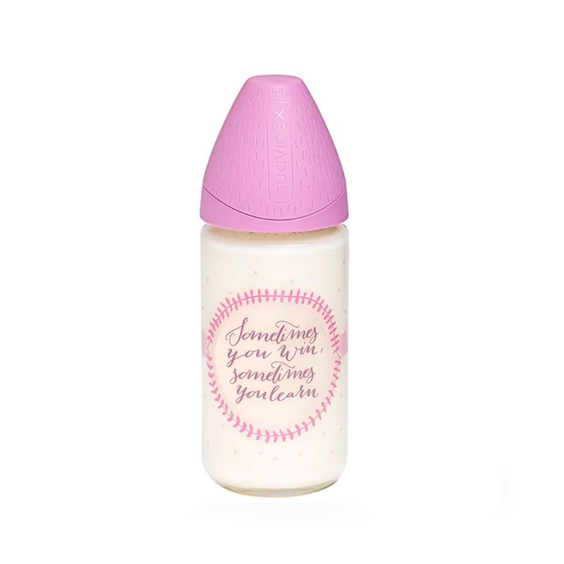 SUAVINEX - MAMADERA VIDRIO 240ML SILICONA LEARN