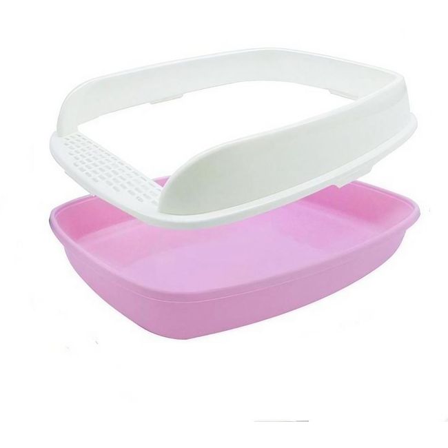 GENERICO - Arenero Baño para Gato Rosado 45x32