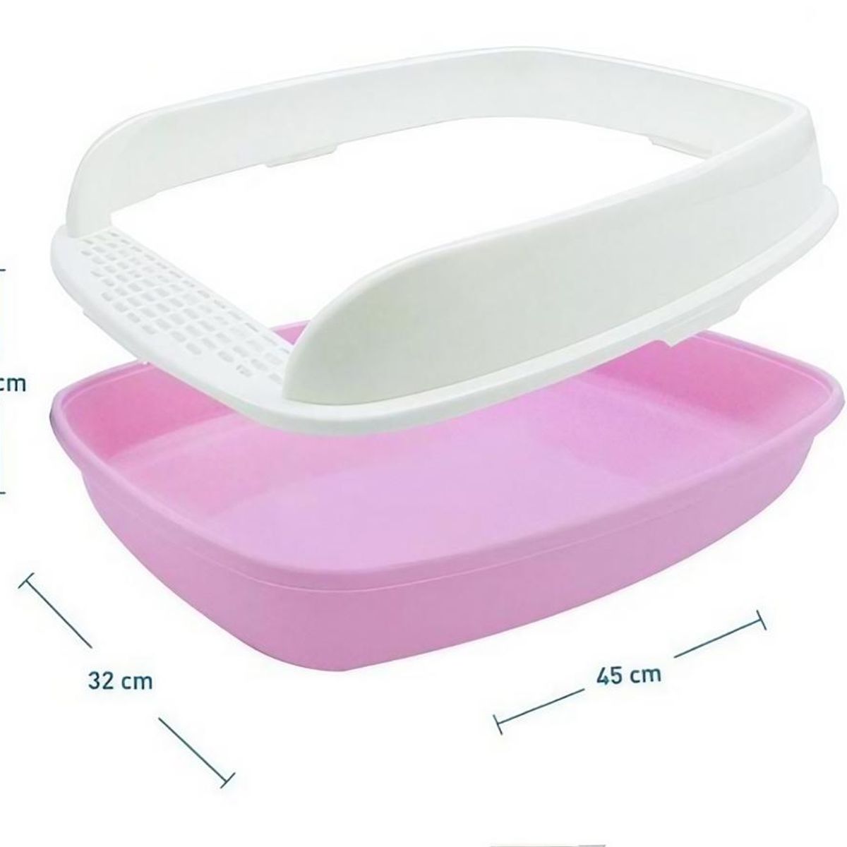 GENERICO - Arenero Baño para Gato Rosado 45x32