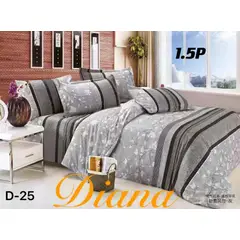DIANA - CUBRECAMA QUILT 1.5 plaza GRIS CON DISEÑO 100% ALGODON