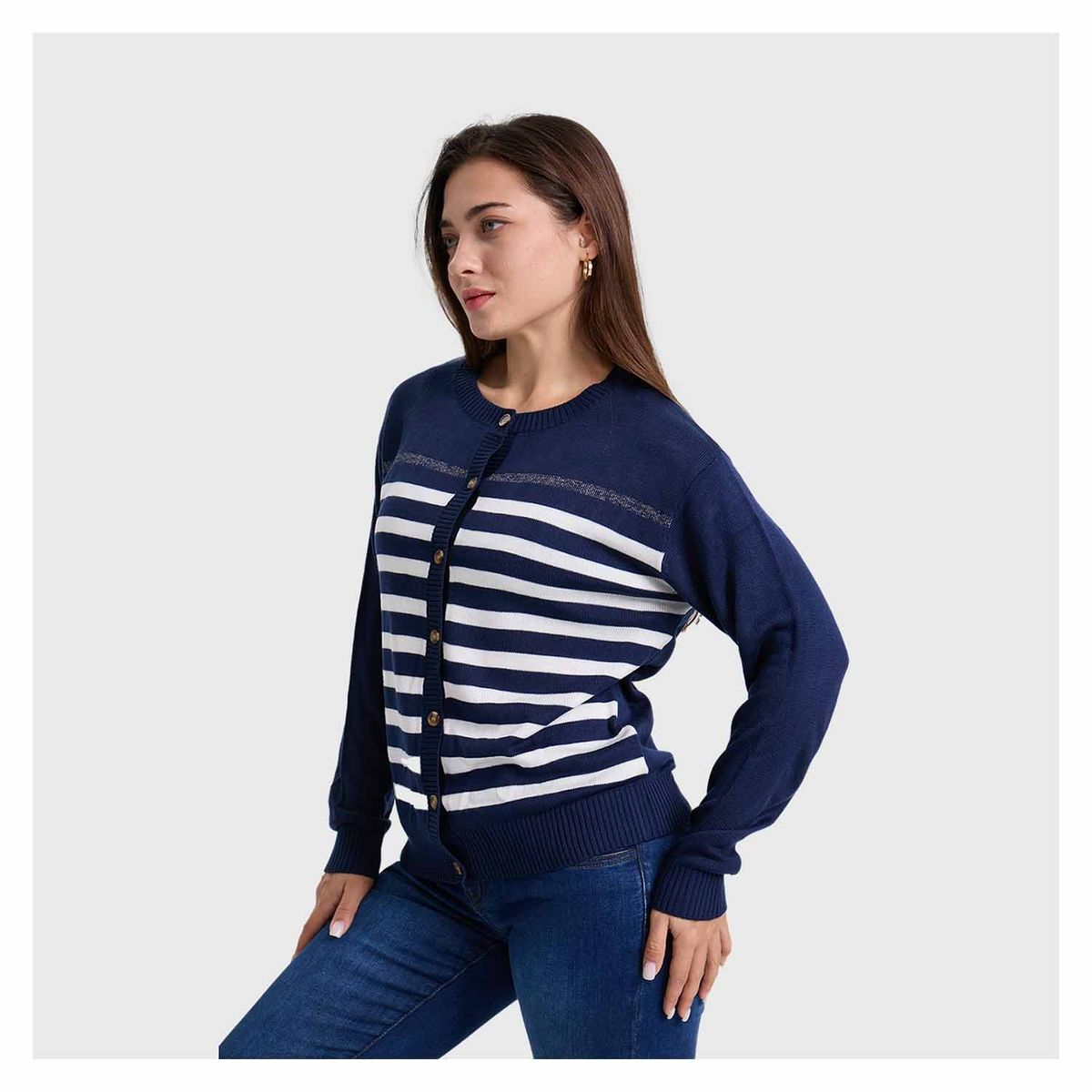 FASHION'S PARK - Sweater Mujer Abierto Azul Fashion's Park
