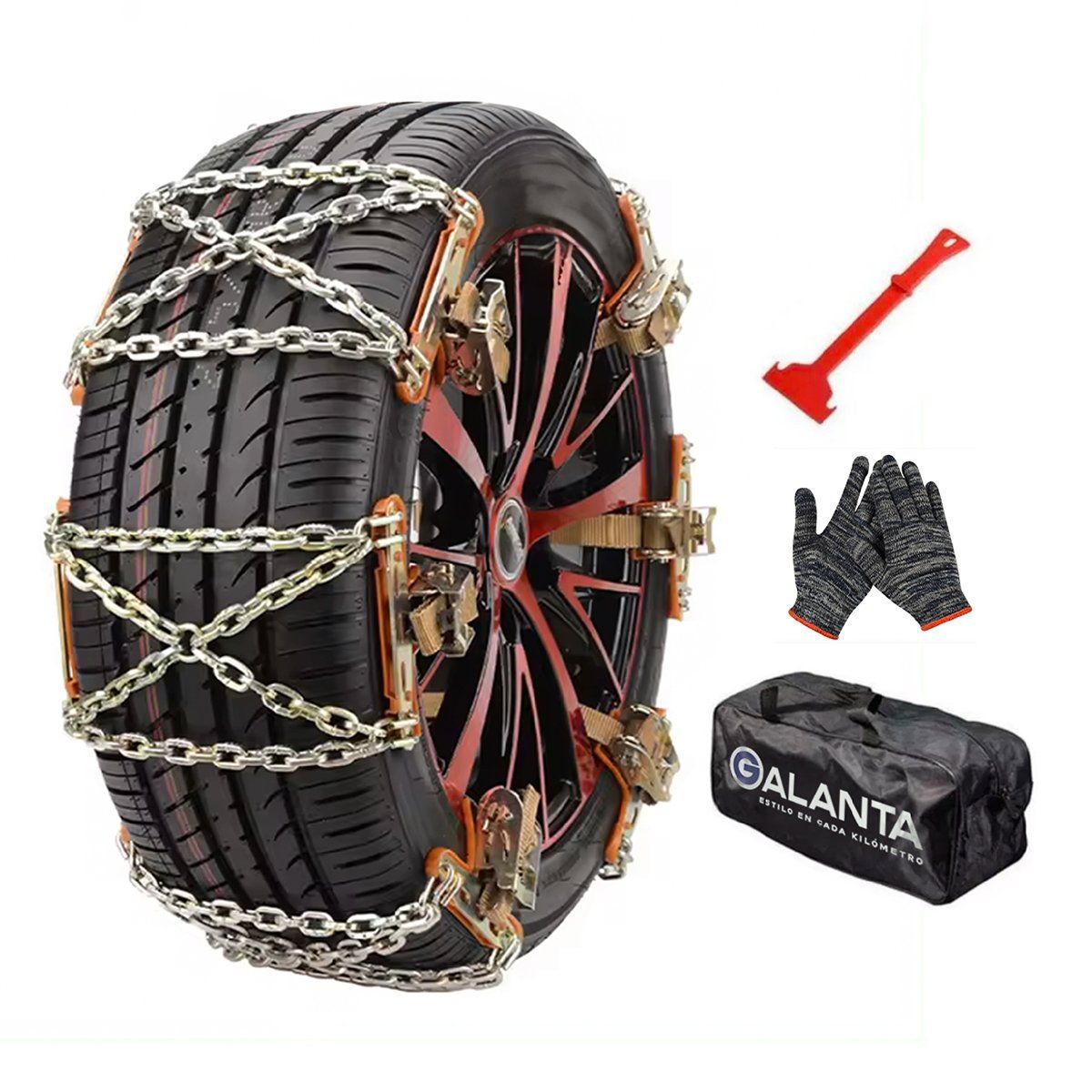 GALANTA - Cadenas Para Nieve Auto Camioneta Galanta Set x6 165-215mm