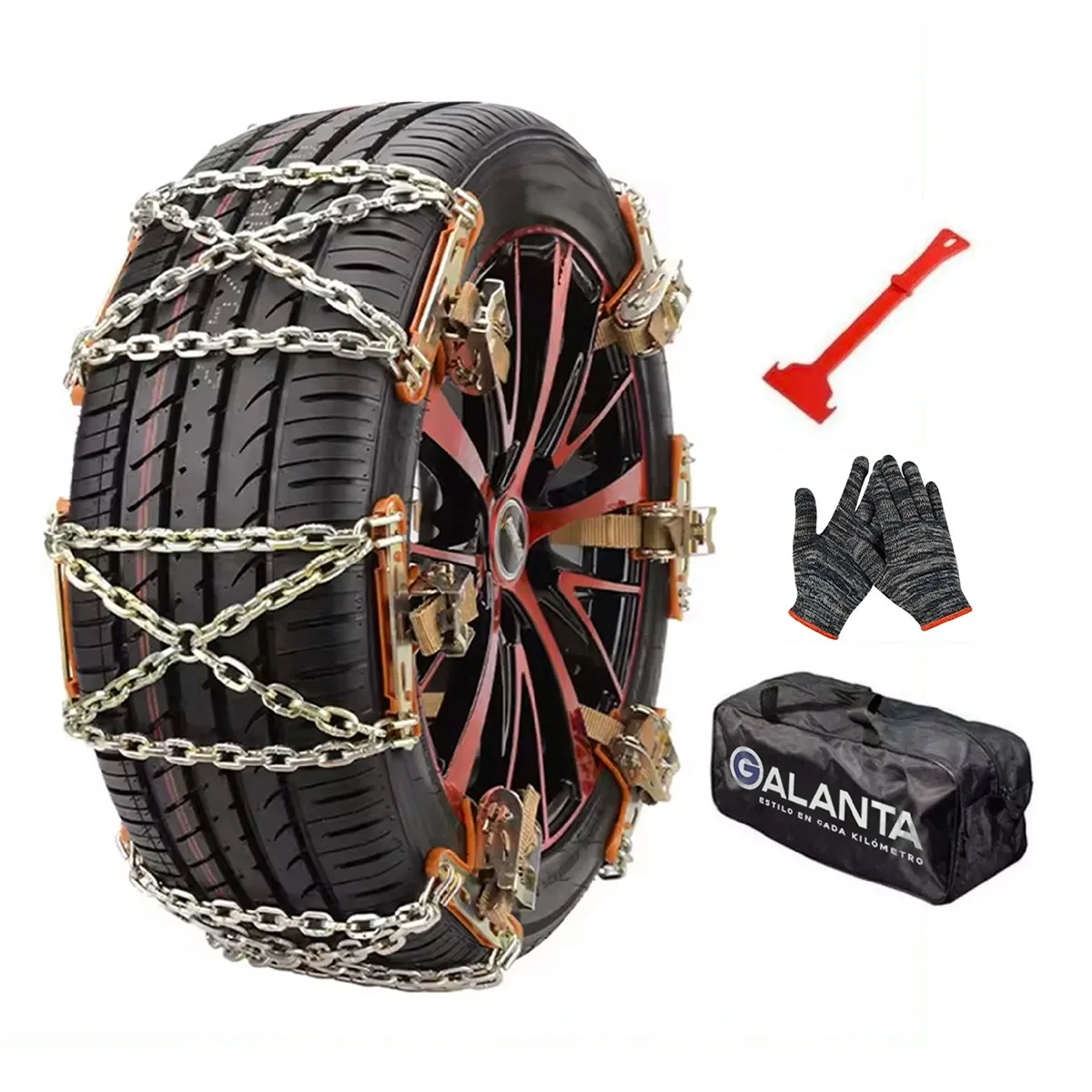 GALANTA - Cadenas Para Nieve Auto Camioneta Galanta Set x6 165-215mm