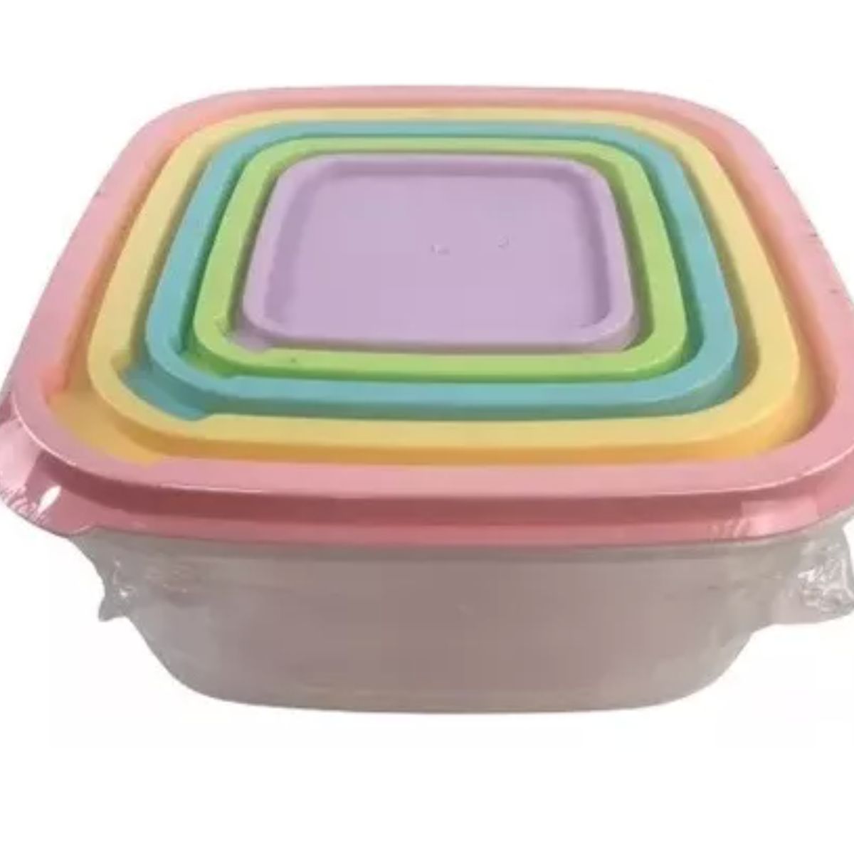 GENERICO - Set 5 Tapper De Comida Diferente Tamaño Y Colores Hermetico