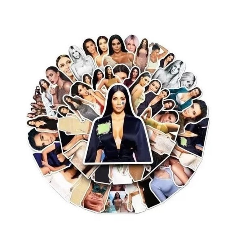 GENERICO - 50 Stickers  Kim Kardashian - Etiquetas Autoadhesivas