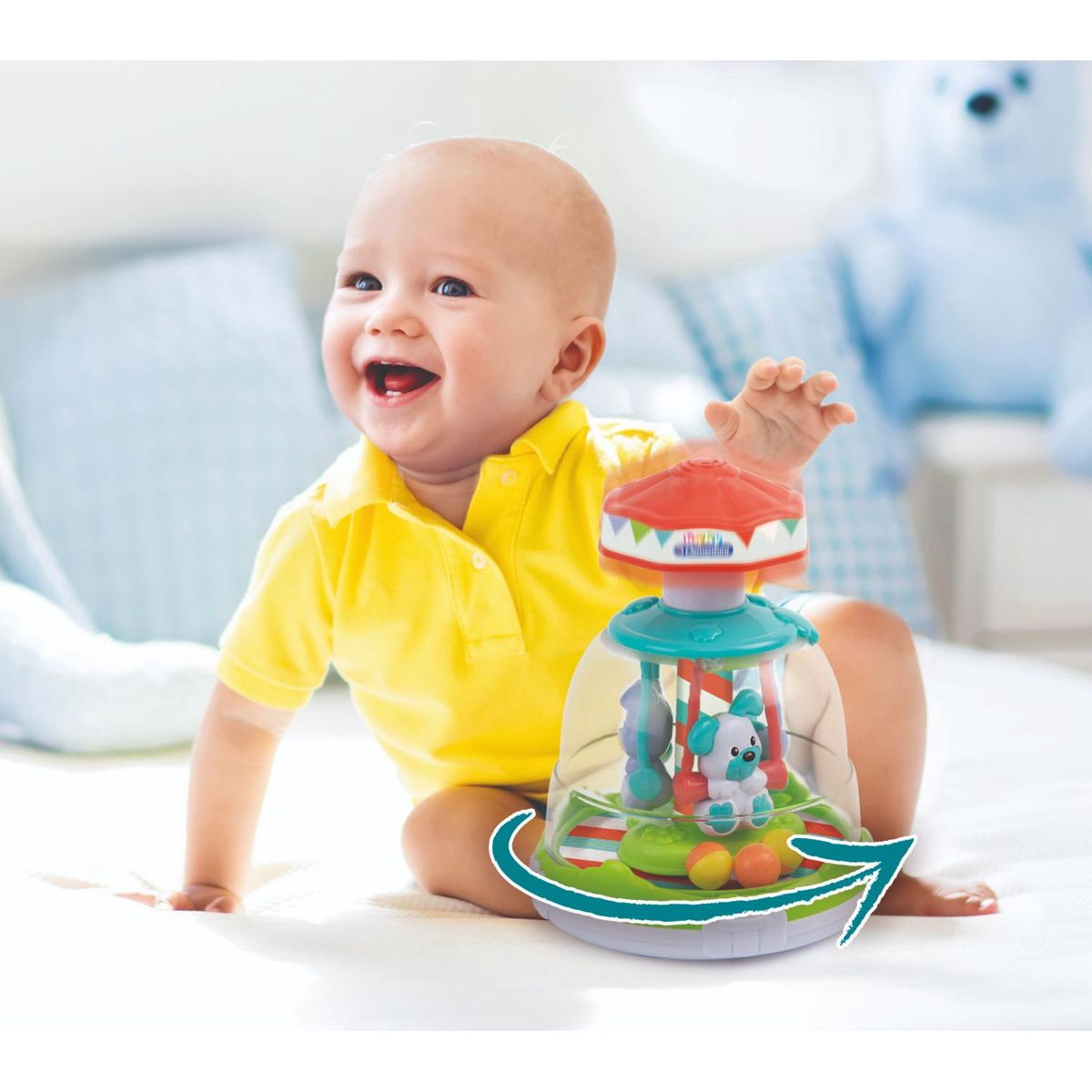 CLEMENTONI - Spinner Parque de Juegos de Colores de Clementoni