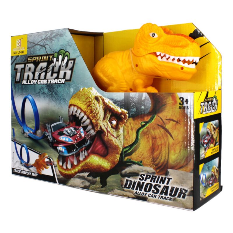 GENERICO - Dinosaurio Trex Juguete Dispara Autos Lanzador Pista Hot Led
