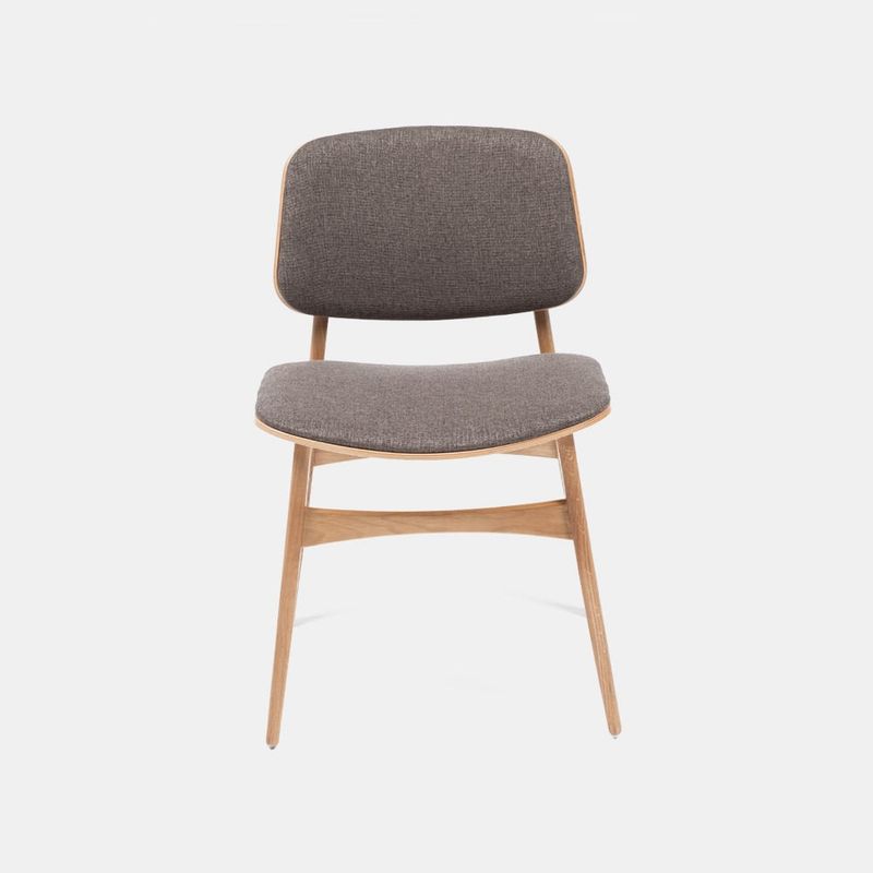 MILK - SILLA COMEDOR ASTON NATURAL TELA GRIS