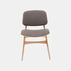 MILK - SILLA COMEDOR ASTON NATURAL TELA GRIS