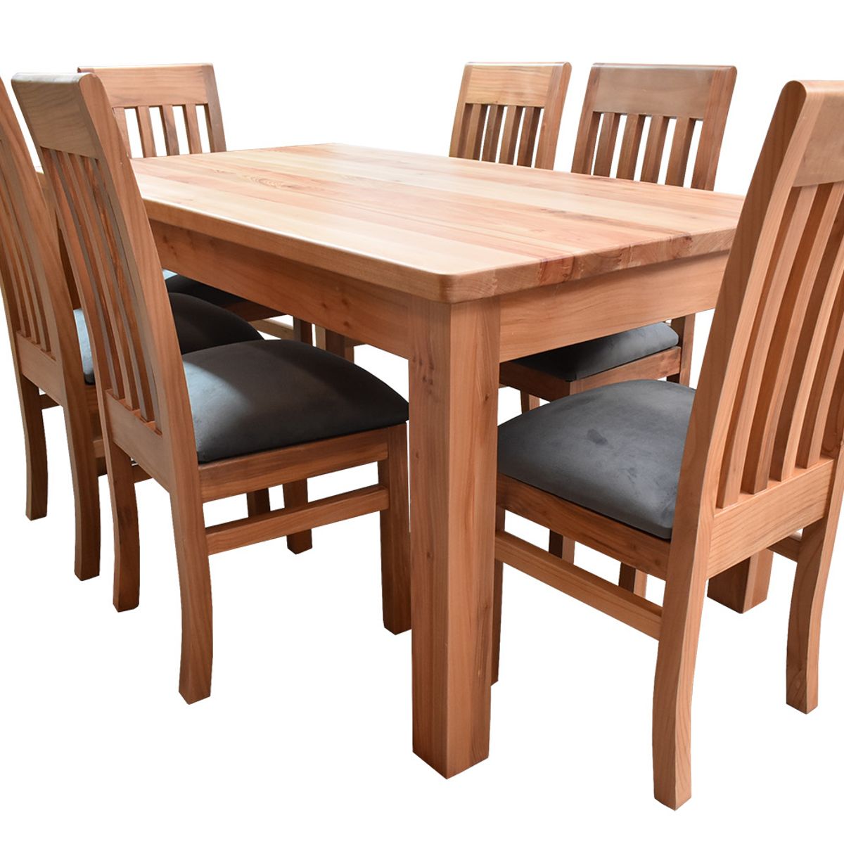 MUEBLES NATIVA - Comedor Nativo 90x160 6 Sillas Italia Gris