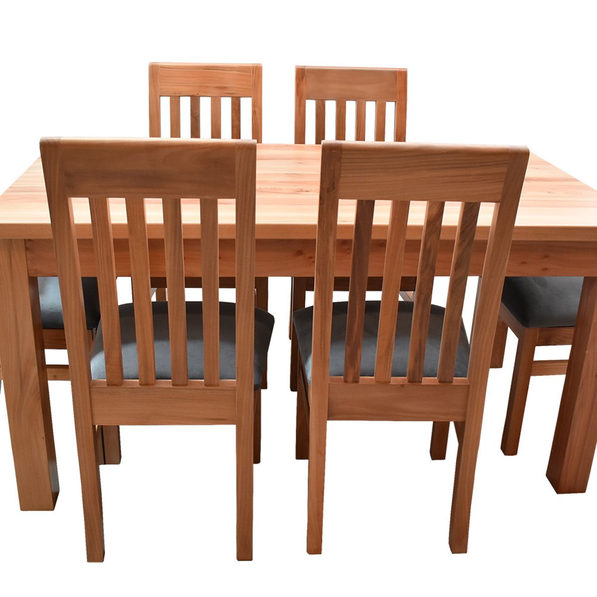 MUEBLES NATIVA - Comedor Nativo 90x160 6 Sillas Italia Gris