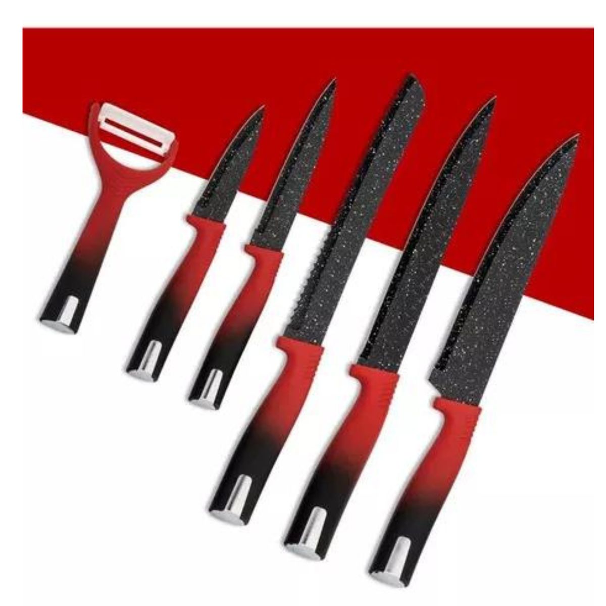 GENERICO - Cocinacolor Set De Cuchillos Y Utensilios Pastel