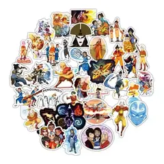 GARSIL - 50 Stickers Avatar - La Leyenda De Aang - Etiquetas Autoadhesivas