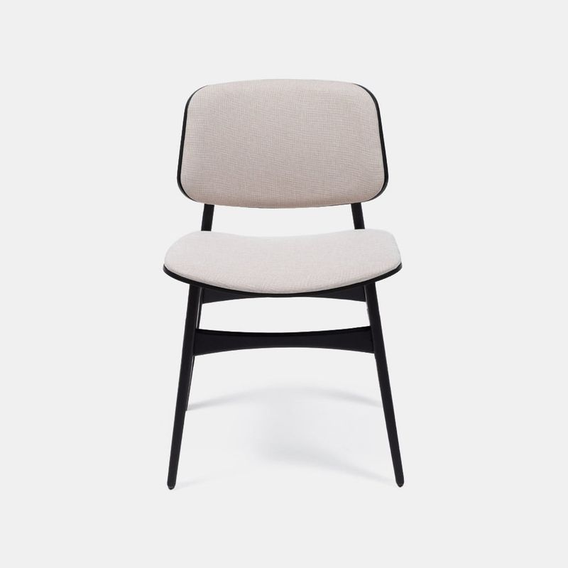 MILK - SILLA COMEDOR ASTON NEGRA TELA ARENA