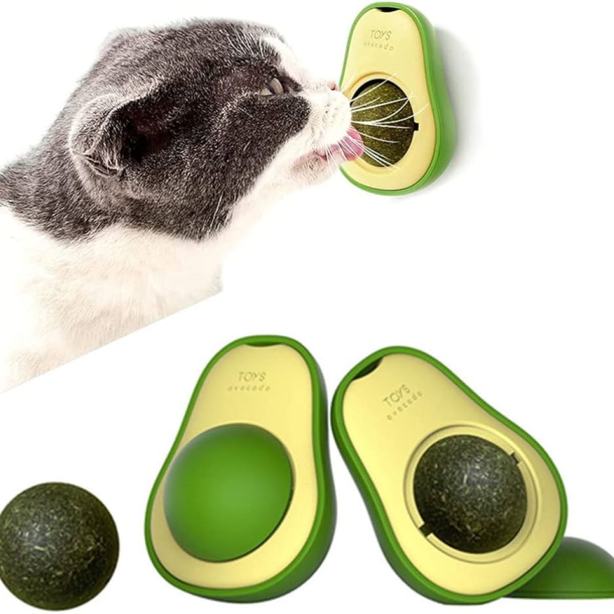 METALFER - Juguete Palta Interactivo Bola Con Hierba Gatera Color Verde