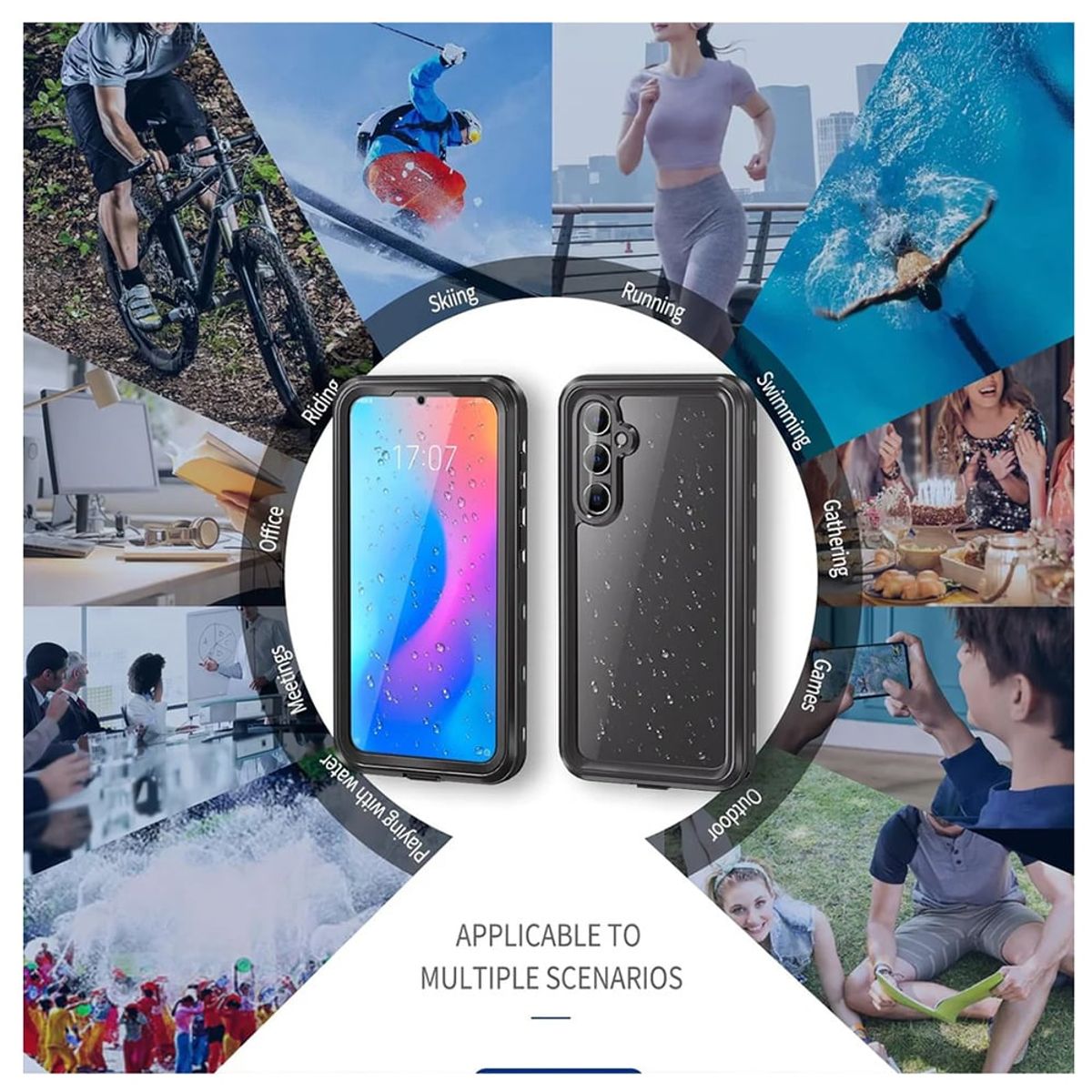 XUNDD - Carcasa para Samsung A55 5G Sumergible Antigolpes Outdoor