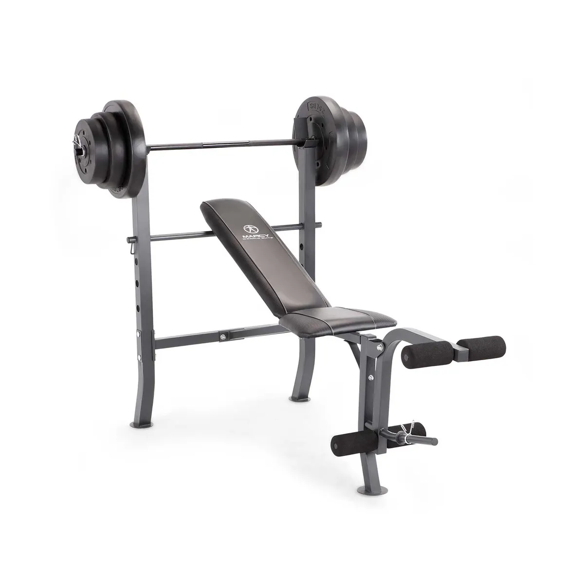 SDFIT - Press banca + 100 LB Barra recta Set Curl Leg Marcy 2082W