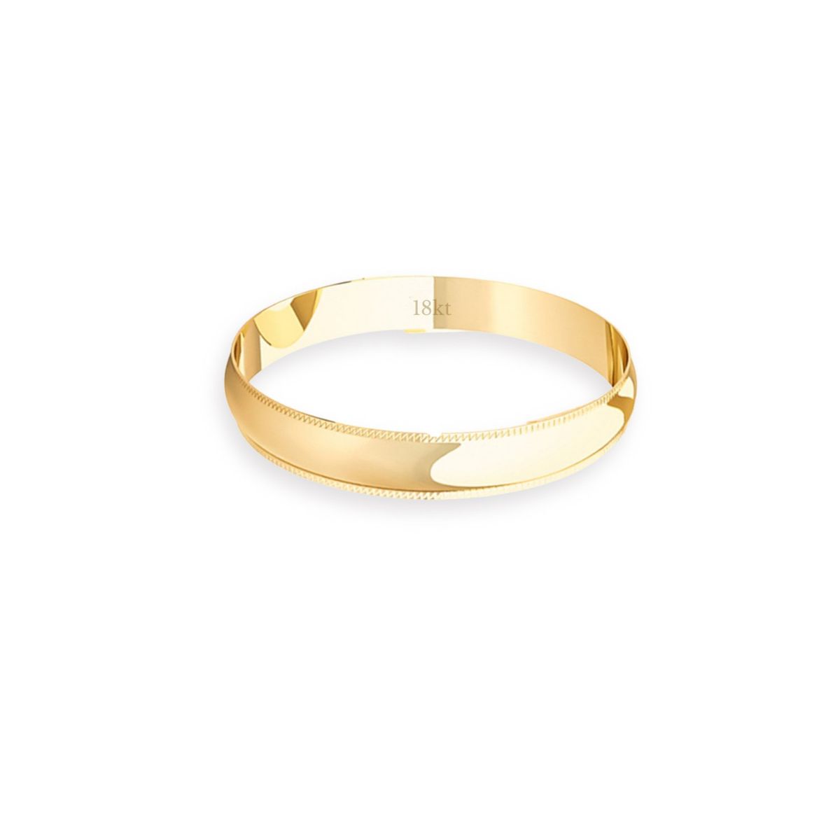 JB JOYAS BARON - Argolla Matrimonio de Oro Amarillo 18kt Inglés Alejandrina de 3,0mm