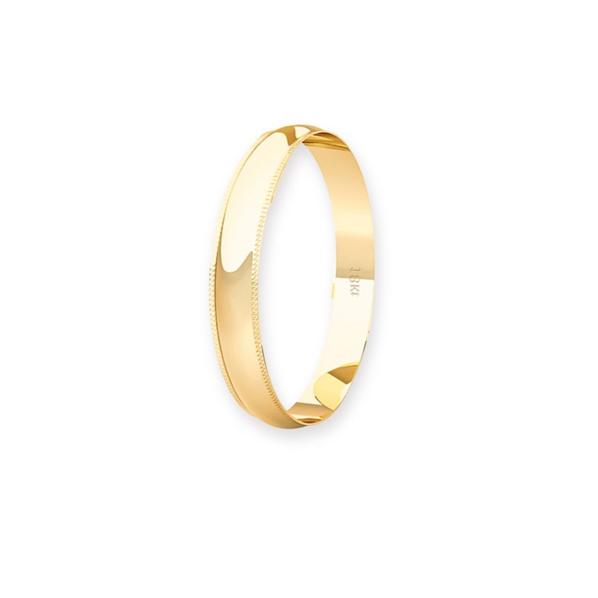 JB JOYAS BARON - Argolla Matrimonio de Oro Amarillo 18kt Inglés Alejandrina de 3,0mm
