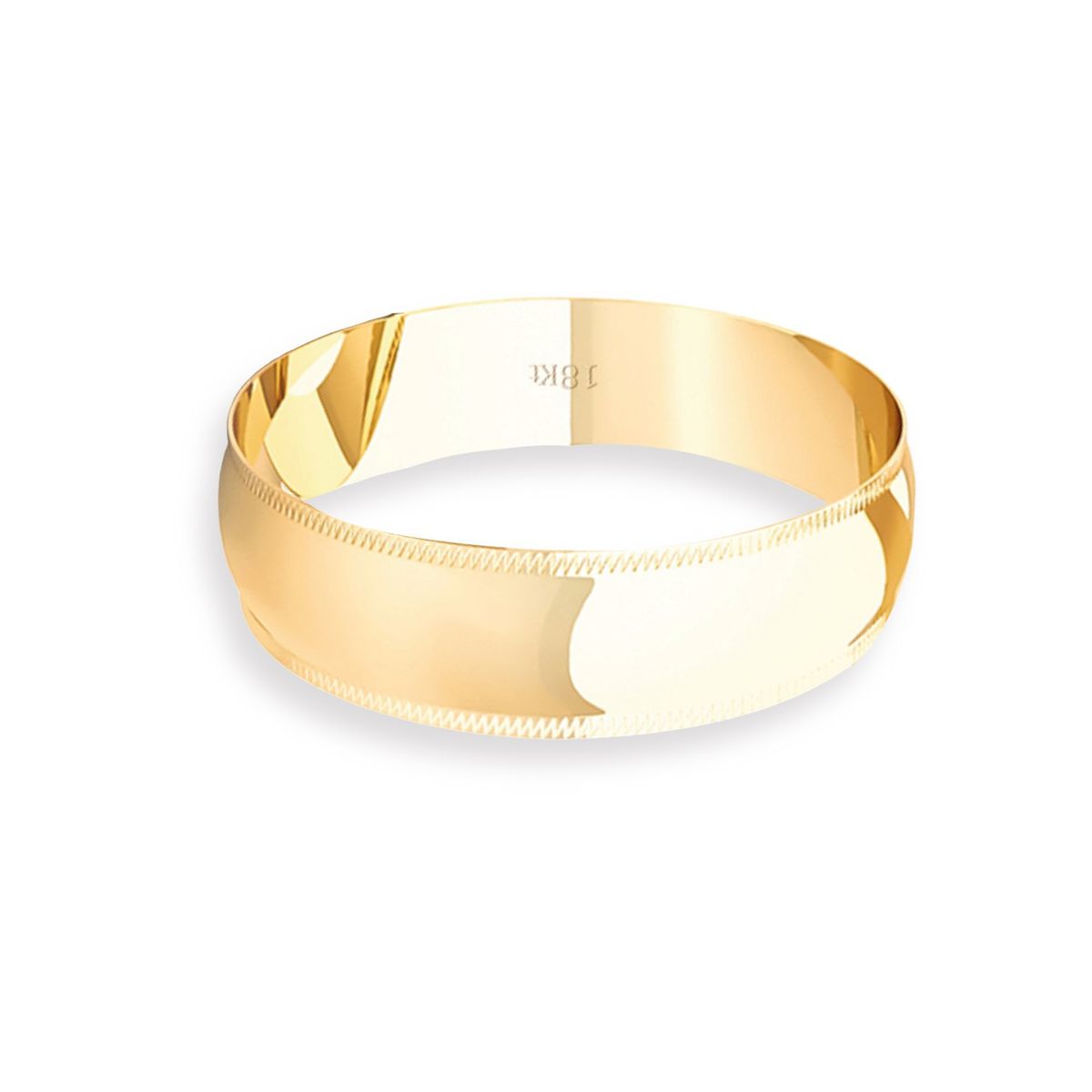 JB JOYAS BARON - Argolla Matrimonio de Oro Amarillo 18kt Inglés Alejandrina de 5,0mm