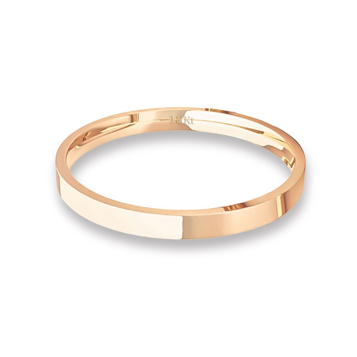 JB JOYAS BARON - Argolla Matrimonio de Oro Miel 18kt Tubo ErgoFit Siena de 2,0mm