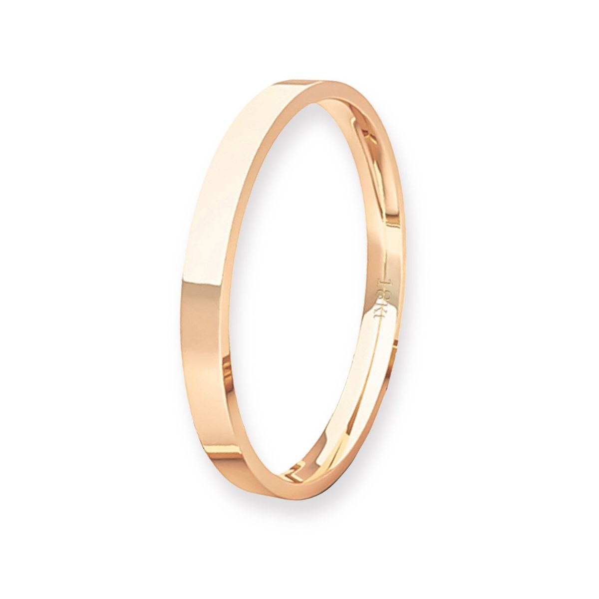 JB JOYAS BARON - Argolla Matrimonio de Oro Miel 18kt Tubo ErgoFit Siena de 2,0mm