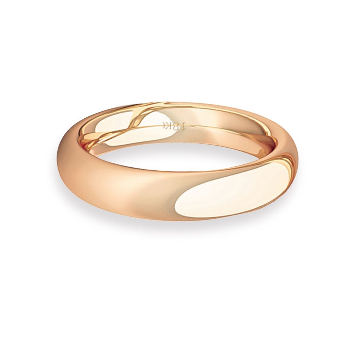 JB JOYAS BARON - Argolla Matrimonio de Oro Miel 18kt Inglés Garda Ergofit de 3,5mm
