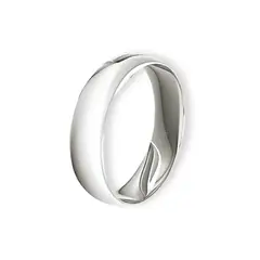 JB JOYAS BARON - Argolla Matrimonio de Oro Blanco 18kt Inglés Vicenza de 4,0mm