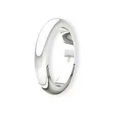 JB JOYAS BARON - Argolla Matrimonio de Oro Blanco 18kt Inglés Padua 3,0mm