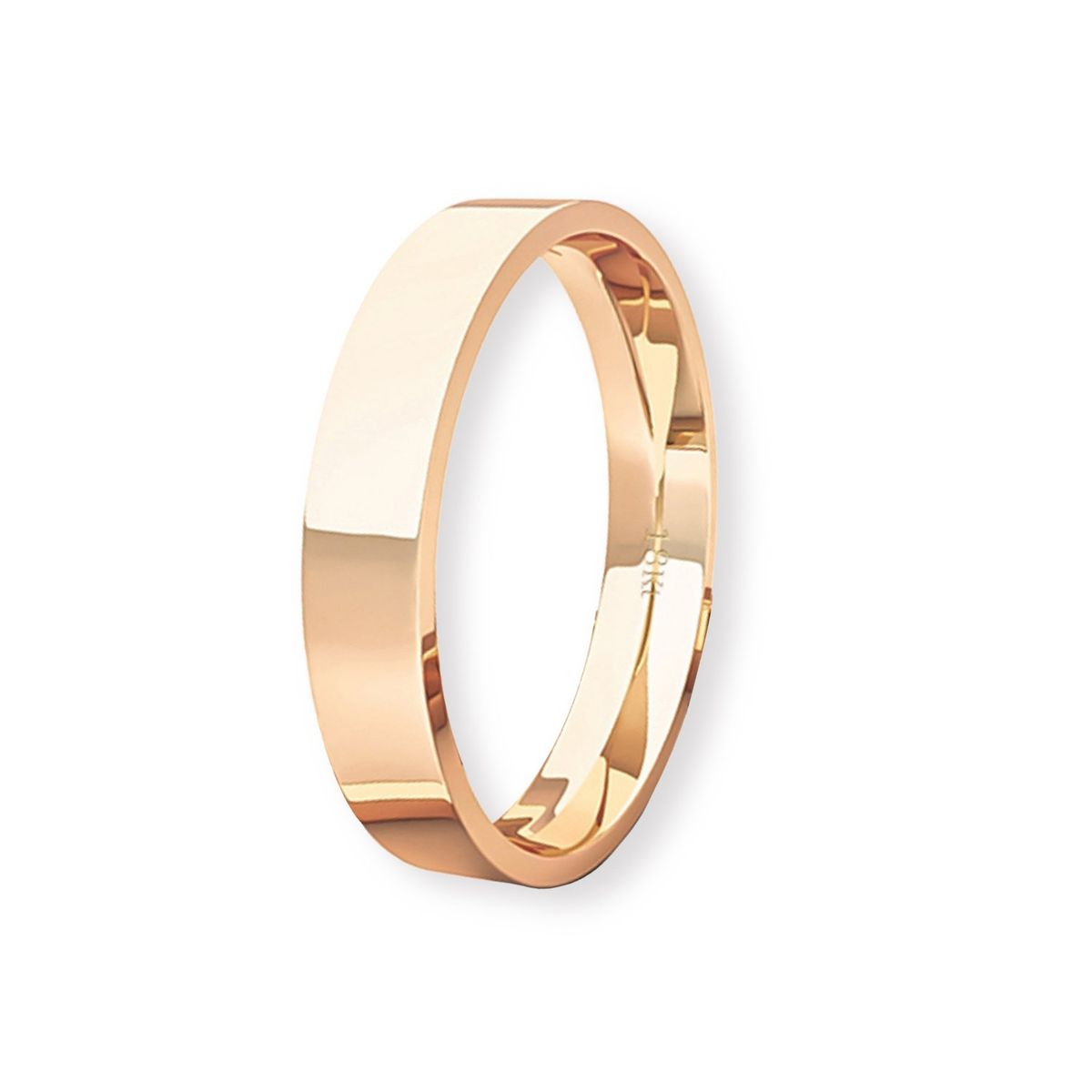 JB JOYAS BARON - Argolla Matrimonio de Oro Miel 18kt Tubo ErgoFit Portus 3,5mm
